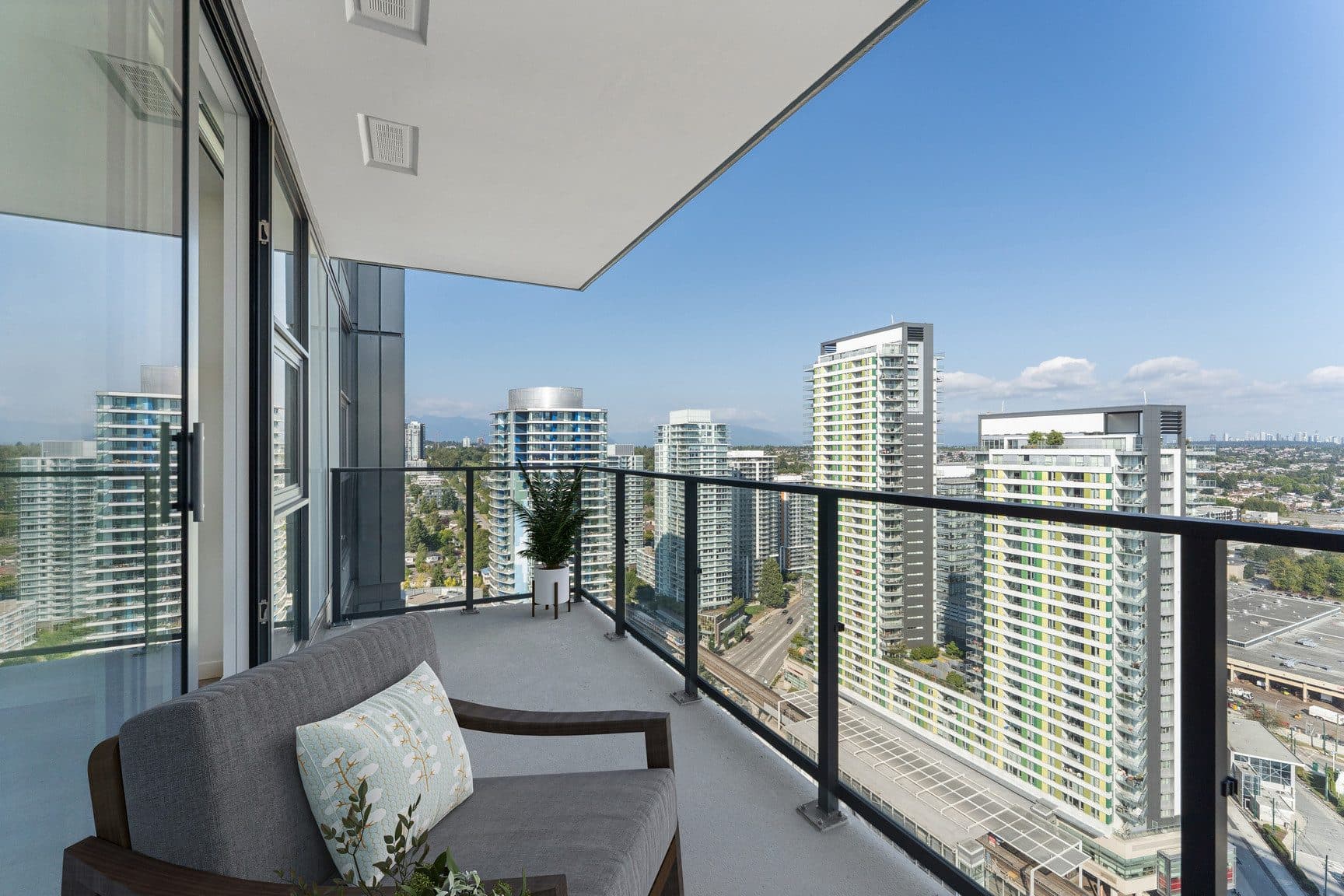 A private balcony at Signal, looking out over Marine Gateway