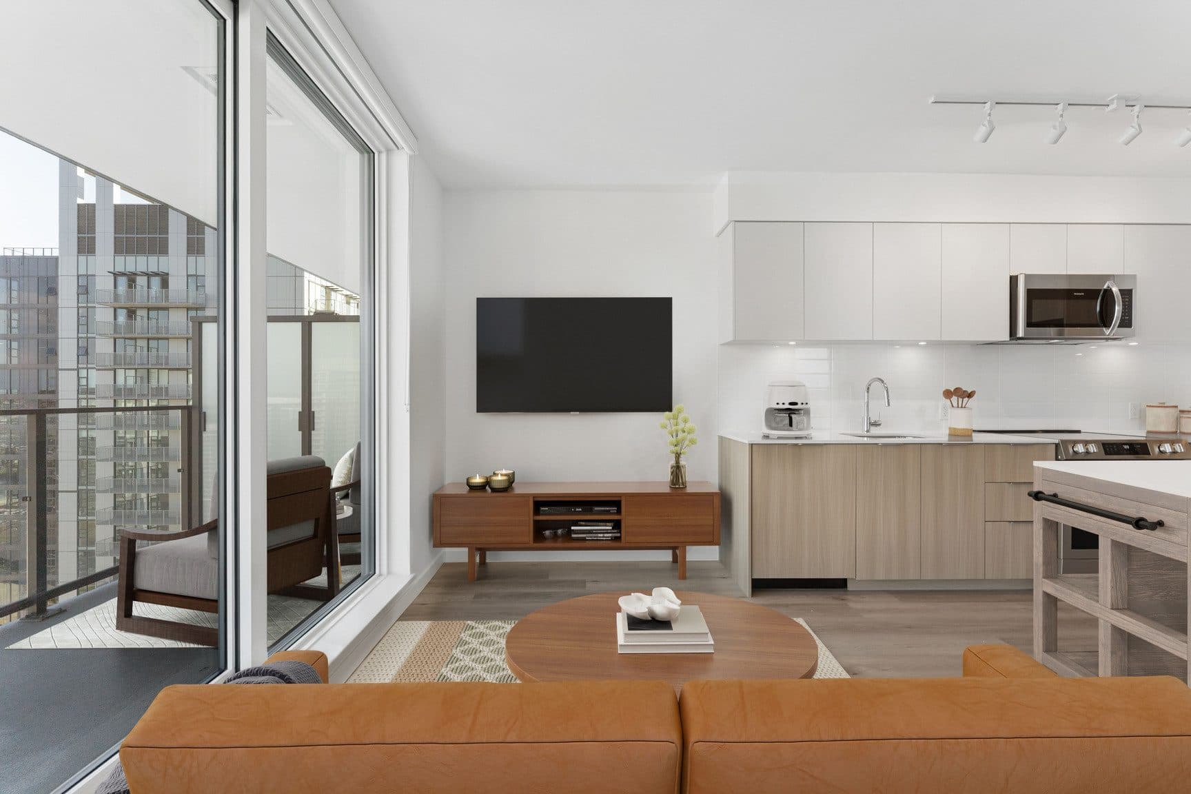 Living area and kitchen in a Signal home