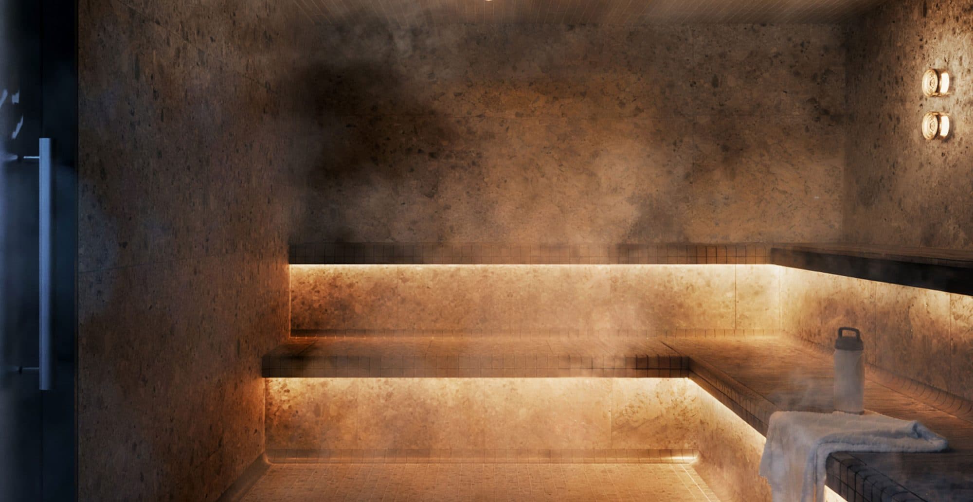 The steam room at West 42