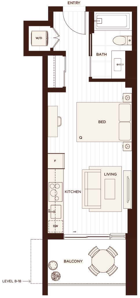 Floor plan A1 — Studio