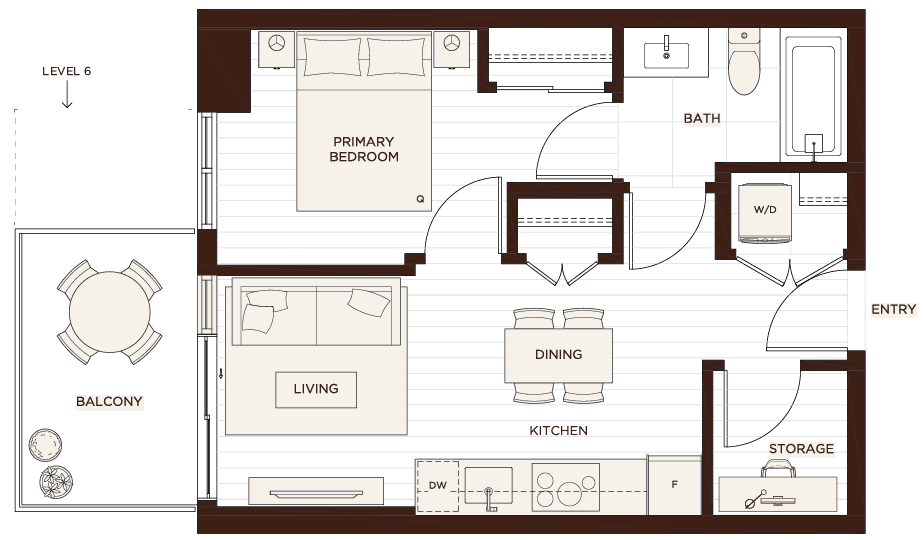 Floor plan C2 — One Bedroom