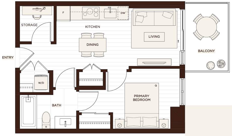 Floor plan C3 — One Bedroom