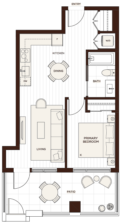 Floor plan C4 — One Bedroom