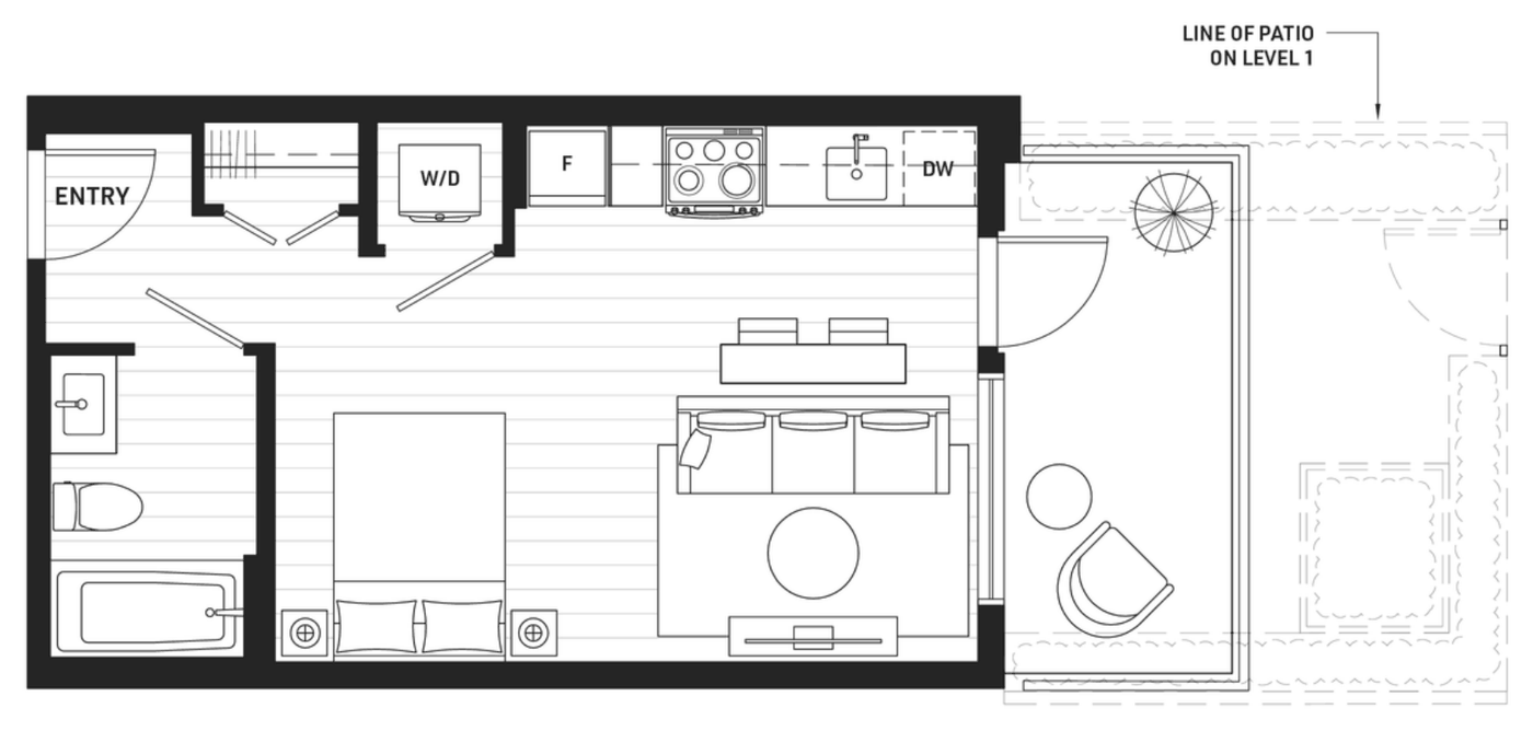 Floor plan A1 — Studio