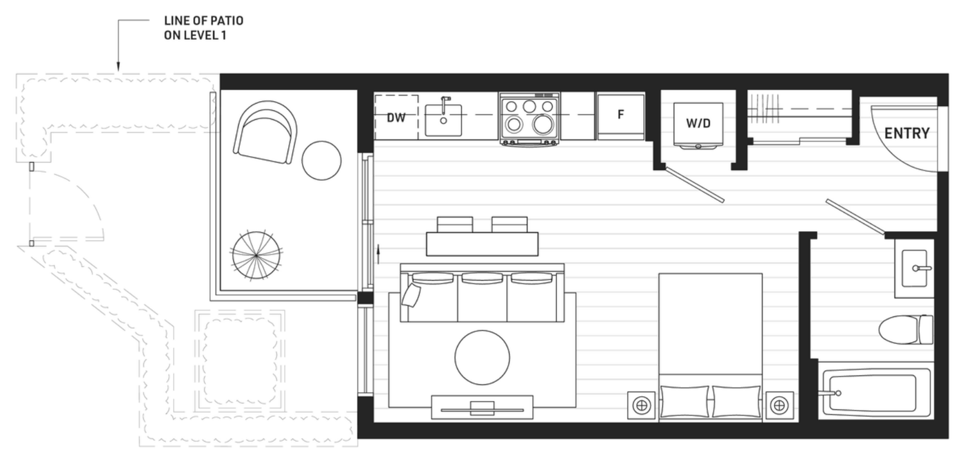 Floor plan A2 — Studio