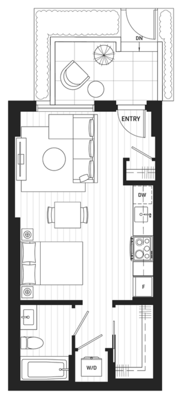 Floor plan A6 — Studio